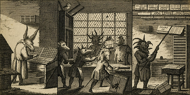Satire from ‘Grub Street Journal’, London, 1732